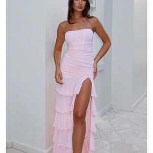 White Fox Boutique Light Pink Strapless Dress